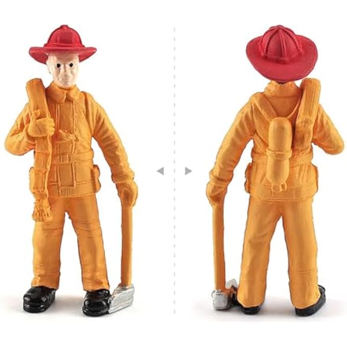 9 PIECES LITTLE PEOPLE FIGURES, HAND PAINTED REALISTIC ACTION PEOPLE MODEL TOYS, INCLUDE POLICEMAN PILOT FIREMAN MAILMAN CHEF AND MORE, SUITABLE FOR KIDS TODDLERS, DESKTOP DECORATION - Image 4